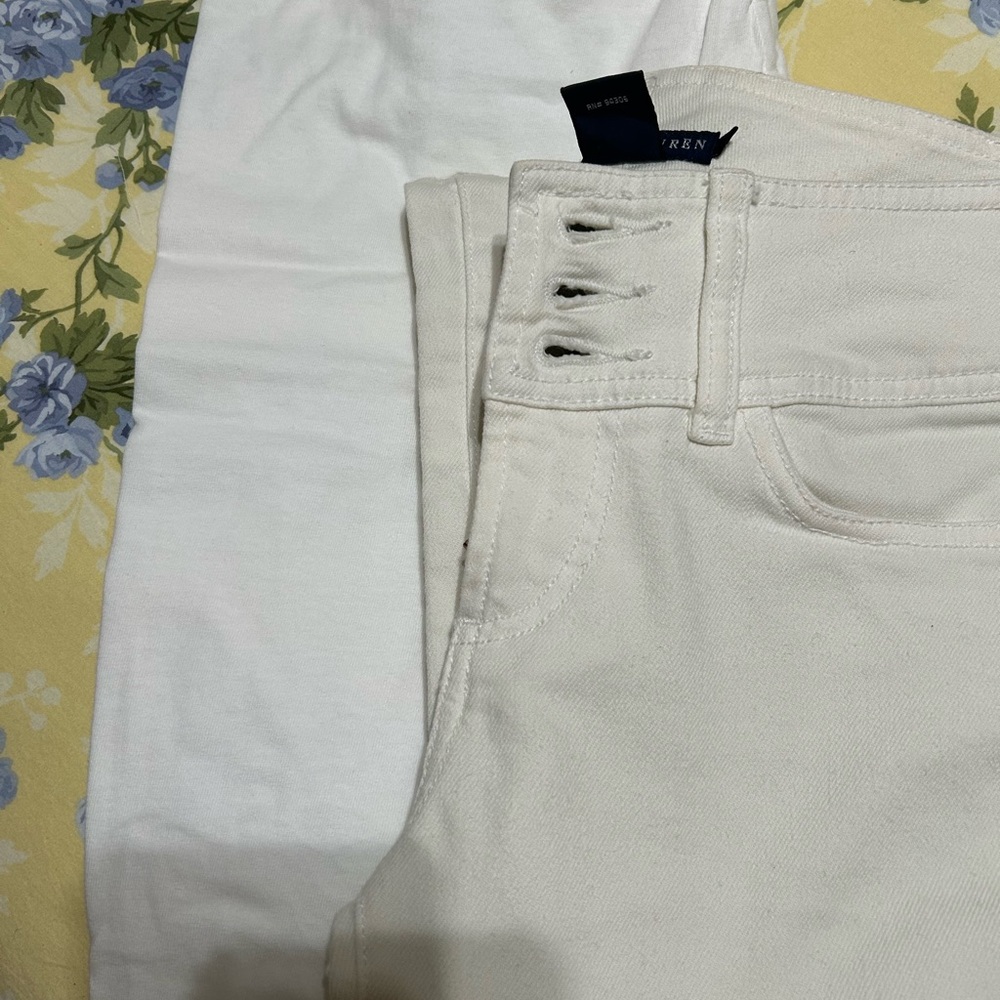 Ralph Lauren White/Cream Flare Jeans